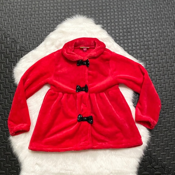 Red fleece coat - Picture 2 of 4